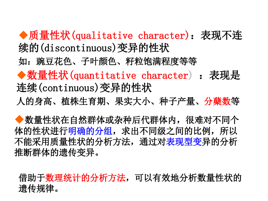 普通遗传学：第八章 数量性状的遗传_第2页