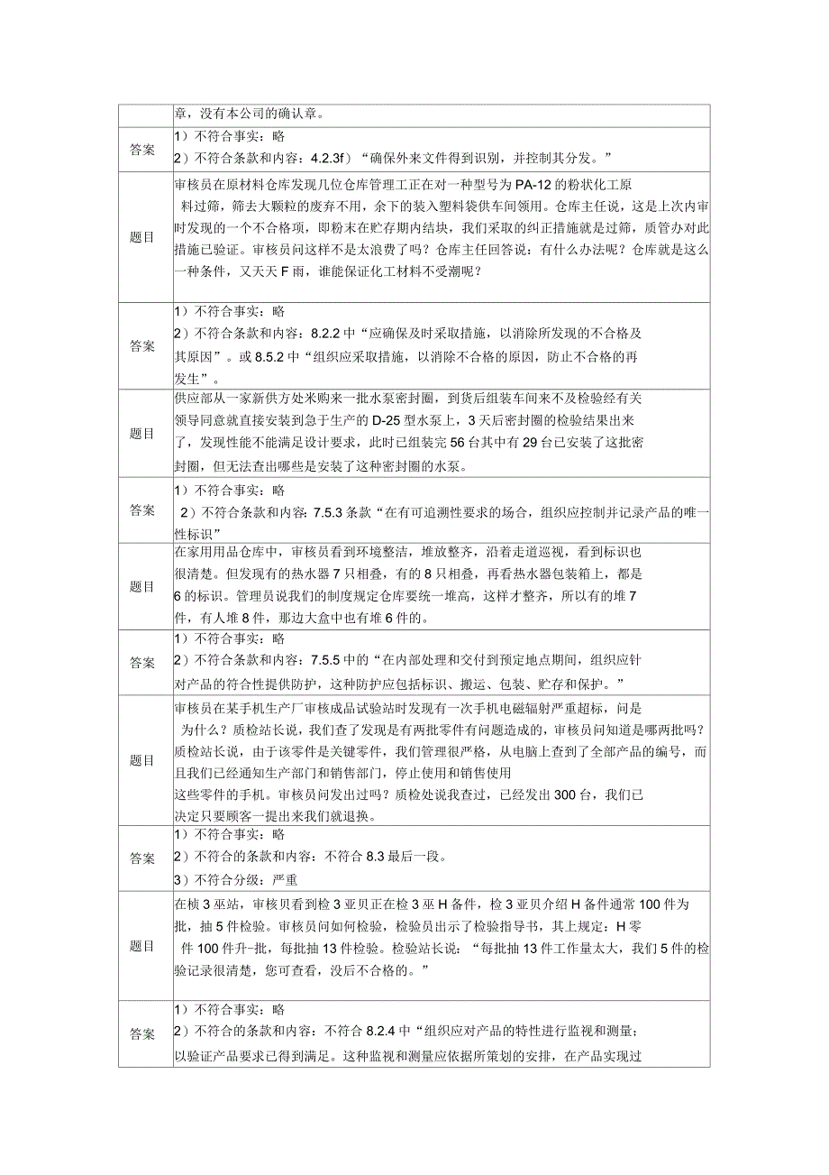 QMS案例分析及阐述题总结_第2页