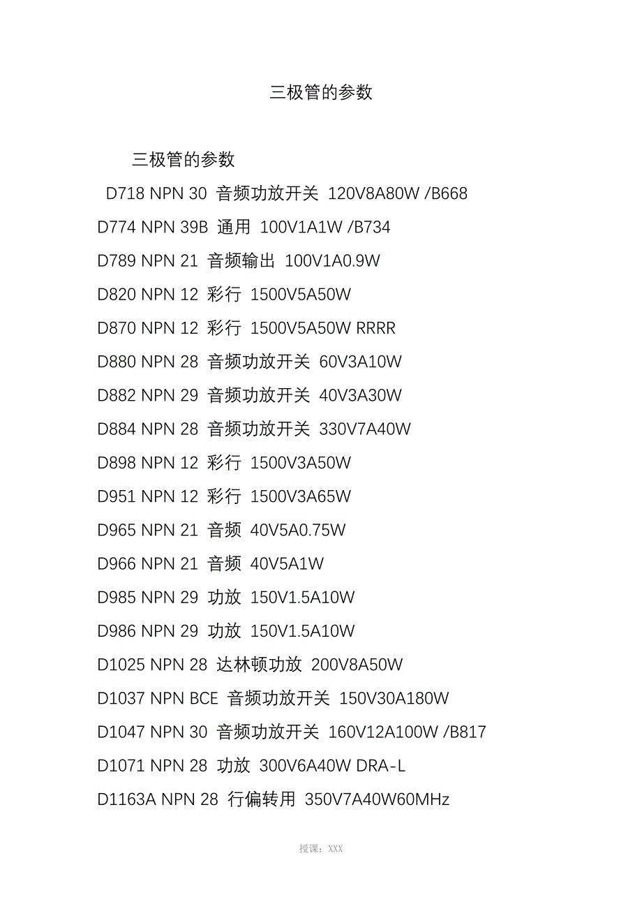 三极管的参数_第1页