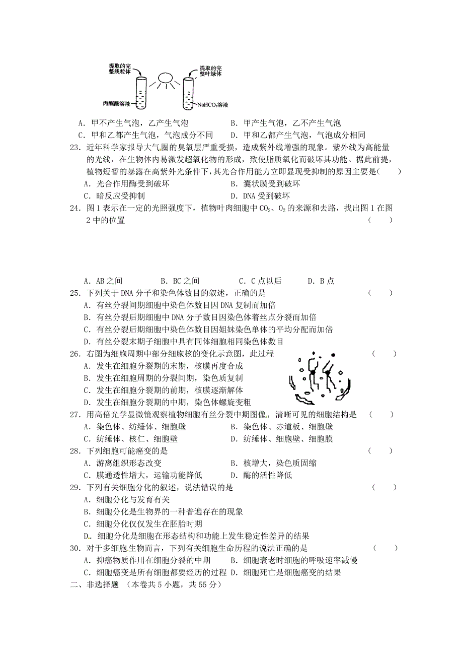 10-11学年高中生物上学期同步测试《分子与细胞》 新人教版必修1.doc_第4页