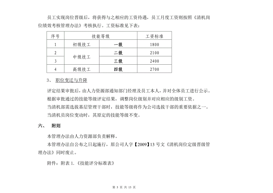 操作岗位技能等级评定及管理办法_第5页