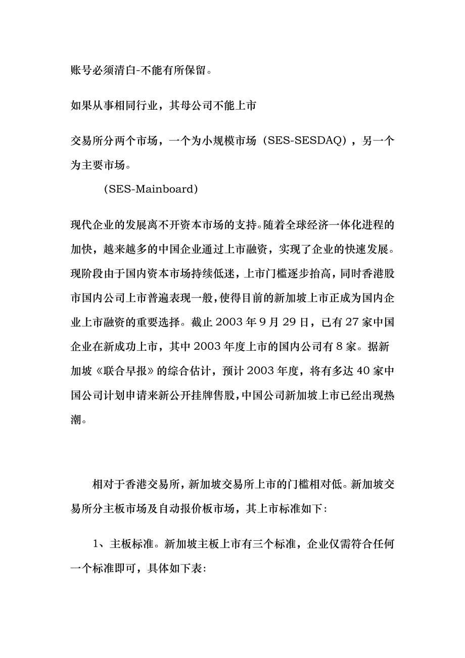 关于中国公司在新加坡上市宝典(1_第5页