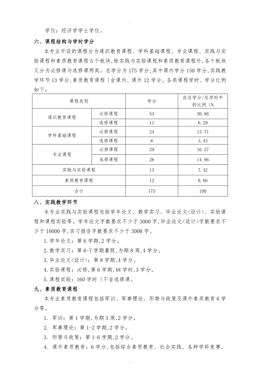 中南财经政法大学保险专业培养方案_第2页