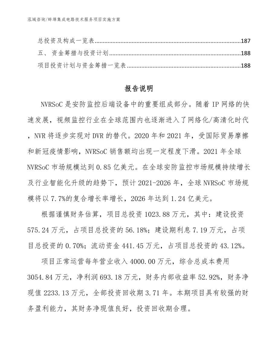 蚌埠集成电路技术服务项目实施方案（参考模板）_第5页