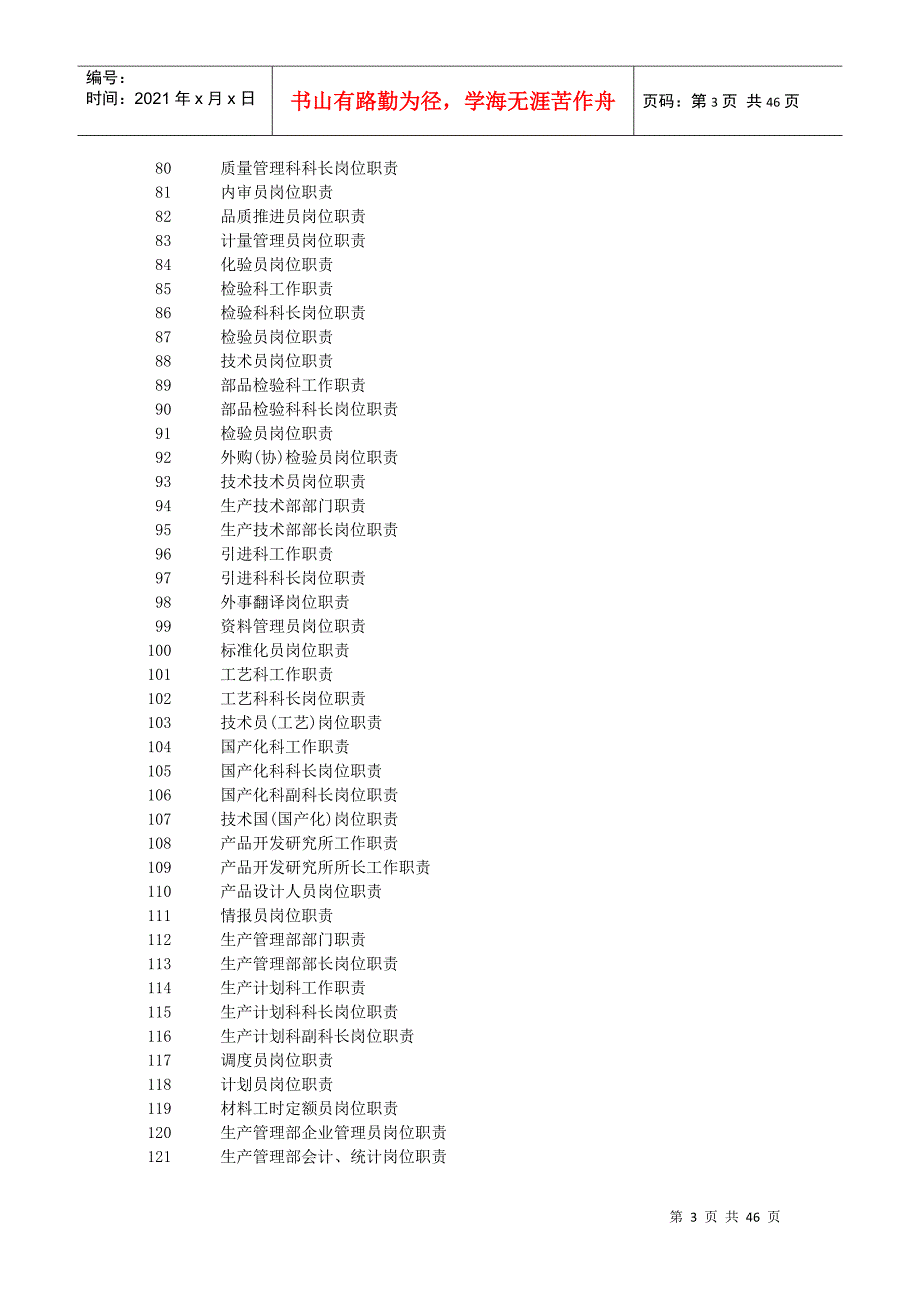 全新岗位职责大全1(180个共191_第3页