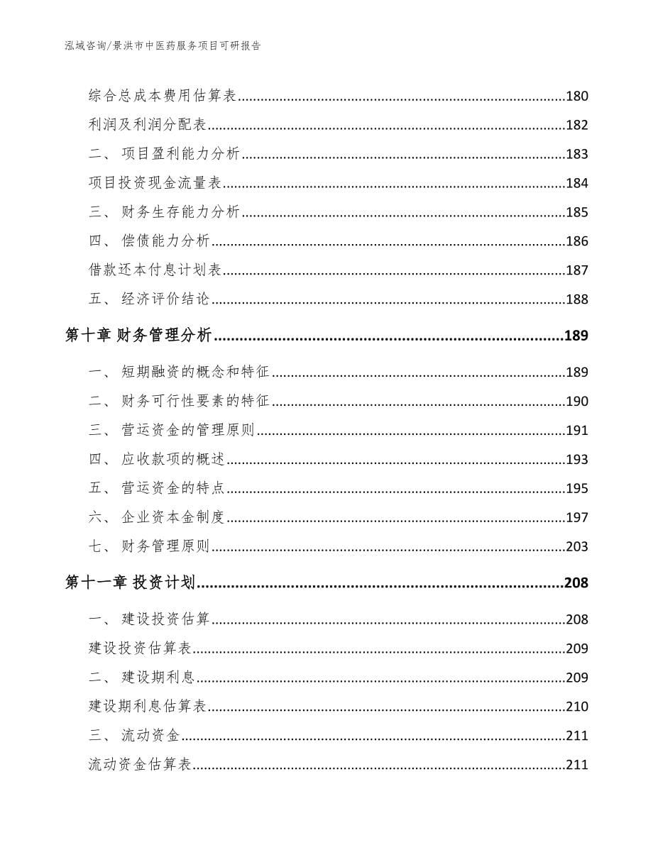 景洪市中医药服务项目可研报告【模板范文】_第5页