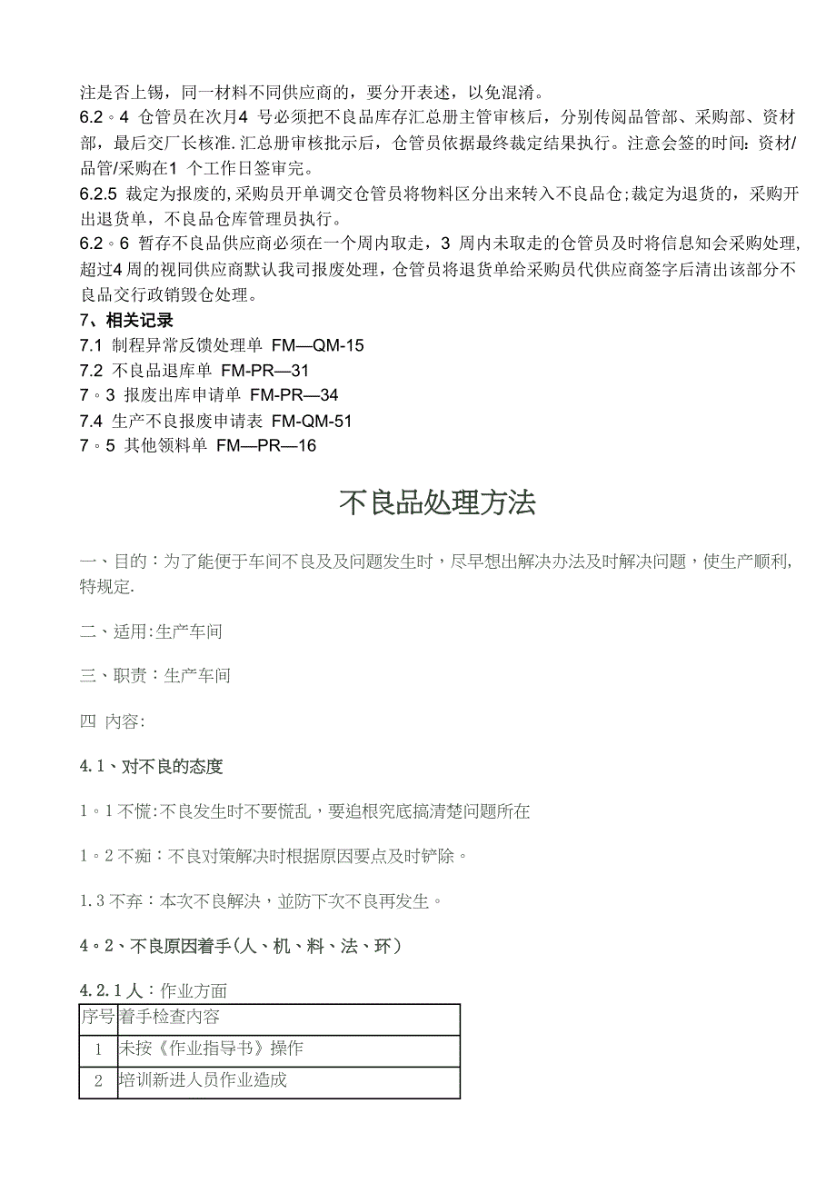 生产过程不良品控制与改善管理制度_第2页