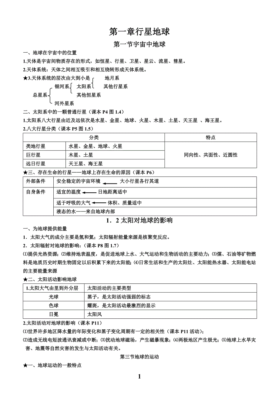 高一地理必修一知识点总结.doc_第1页