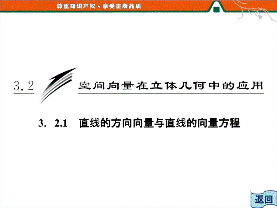 直线的方向向量与直线的向量方程_第3页