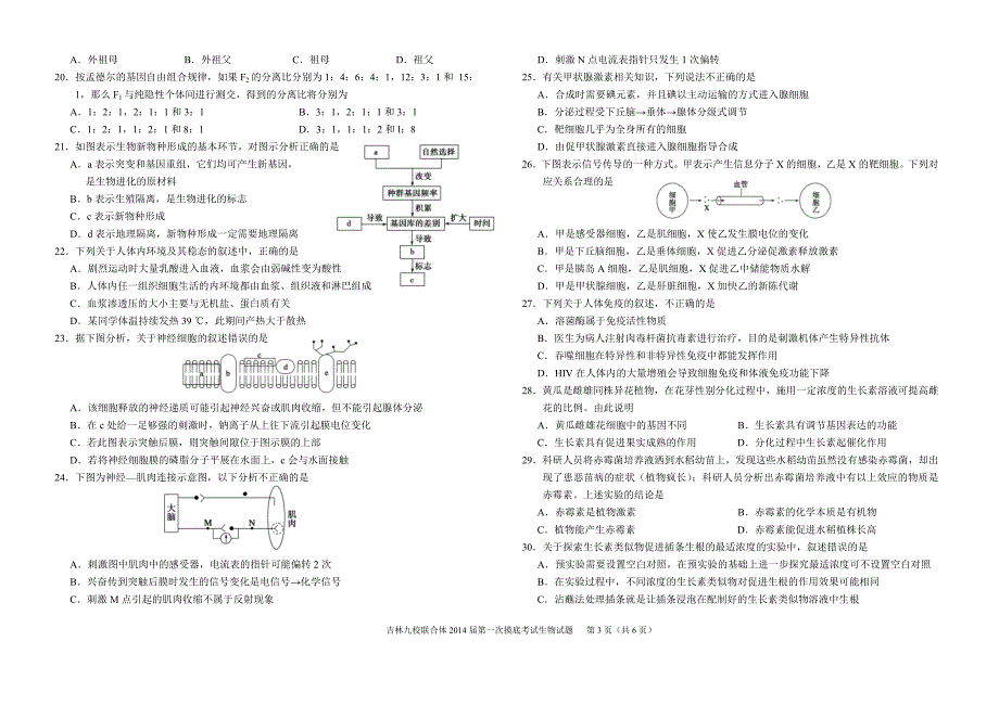 吉林九校一模_第3页