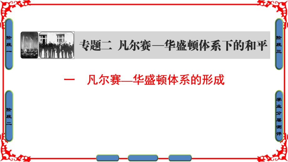 高中历史 专题2 凡尔赛—华盛顿体系下的和平 1 凡尔赛—华盛顿体系的形成课件 人民版选修3_第1页