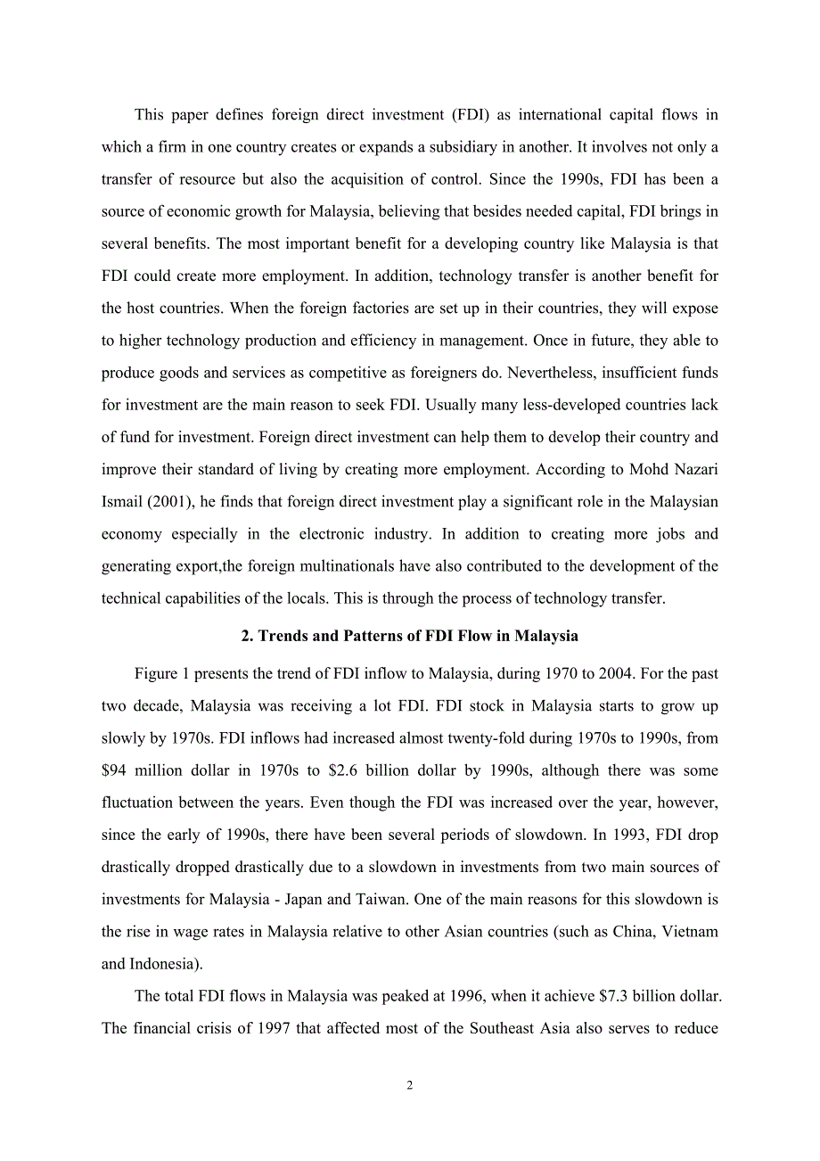 外文翻译--在中欧和东欧外商直接投资和生产力的聚集--行业水平的调查_第2页