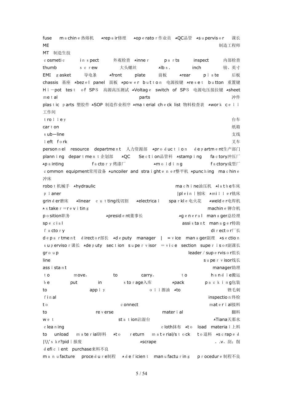 机械专业中英文单词总汇_第5页
