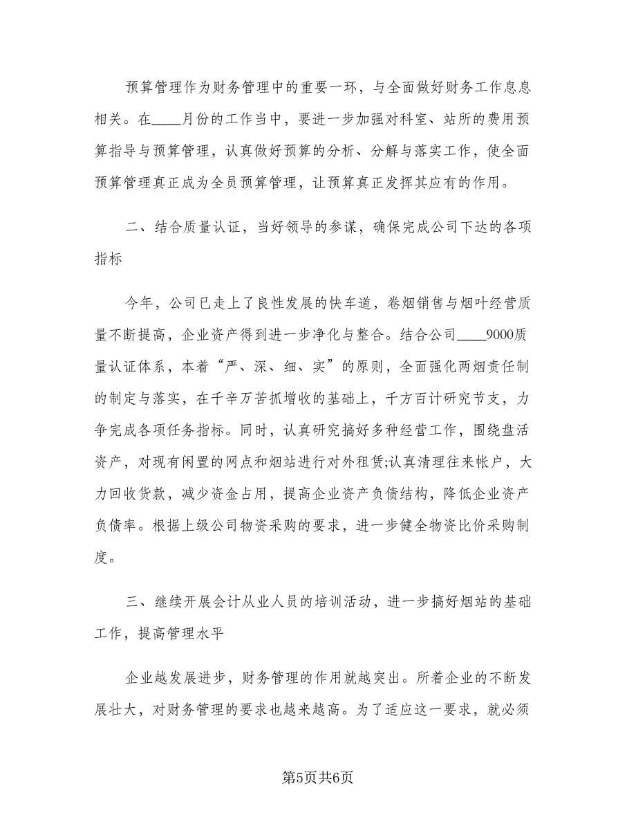 公司会计五月份工作计划范文（3篇）.doc_第5页