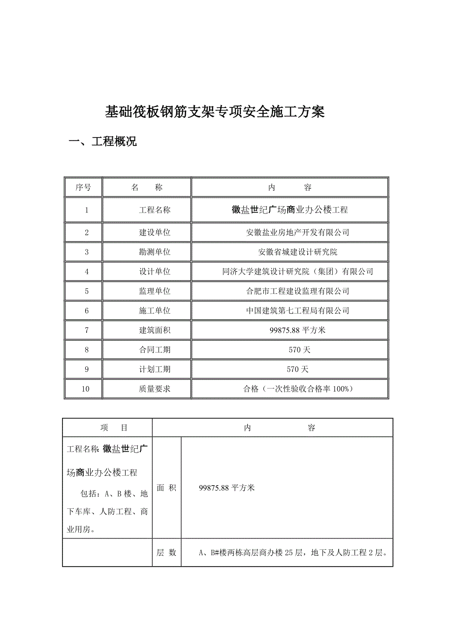 基础筏板钢筋支架施工方案_第2页