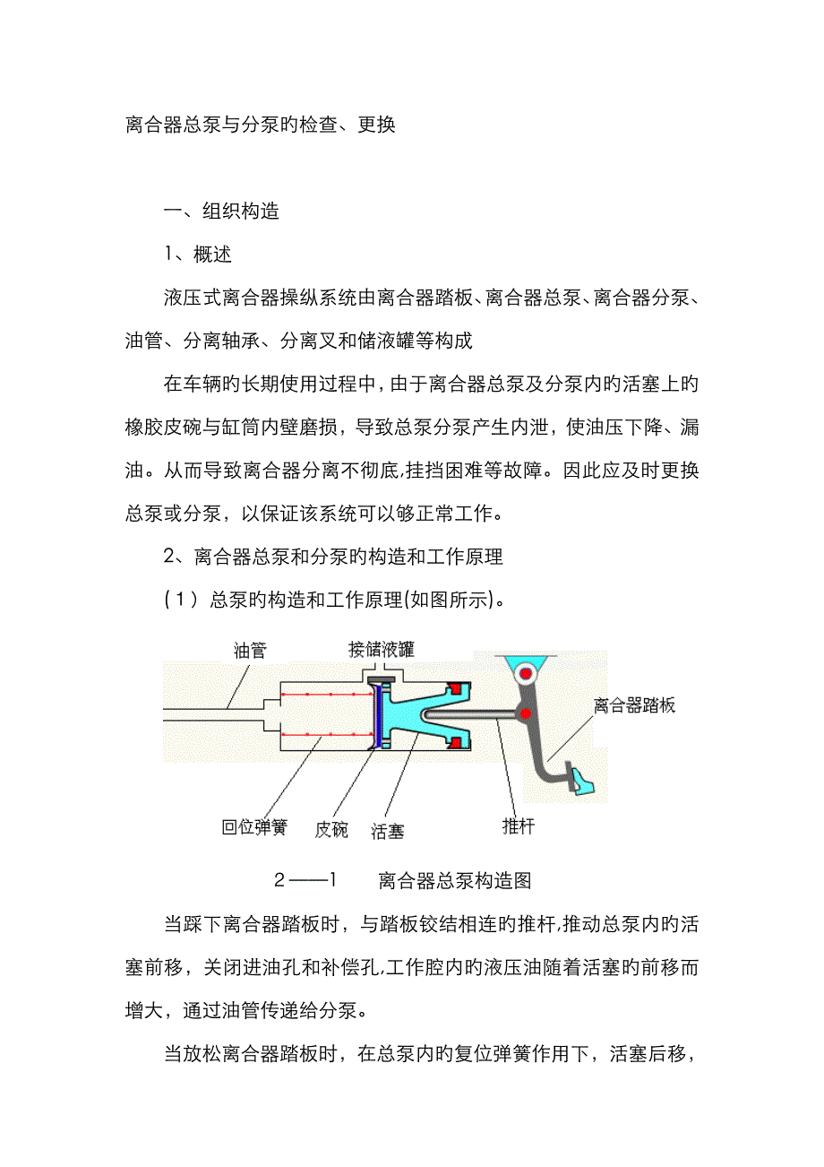 离合器总泵与分泵的检查_第1页