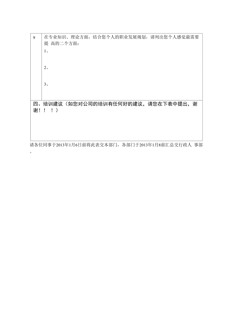 员工培训需求调查表 2_第4页