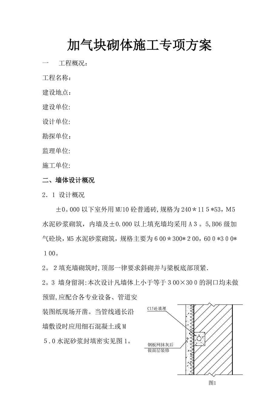 加气块专项施工方案【可编辑范本】_第1页