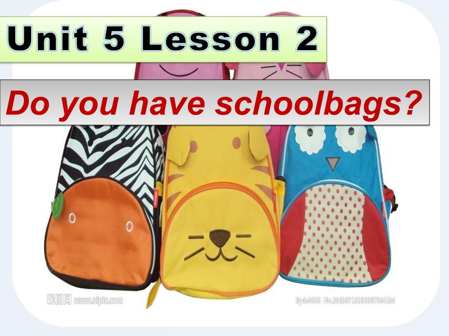 四年级下册英语课件Unit5ShoppingLesson2Doyouhaveschoolbags鲁科版_第1页