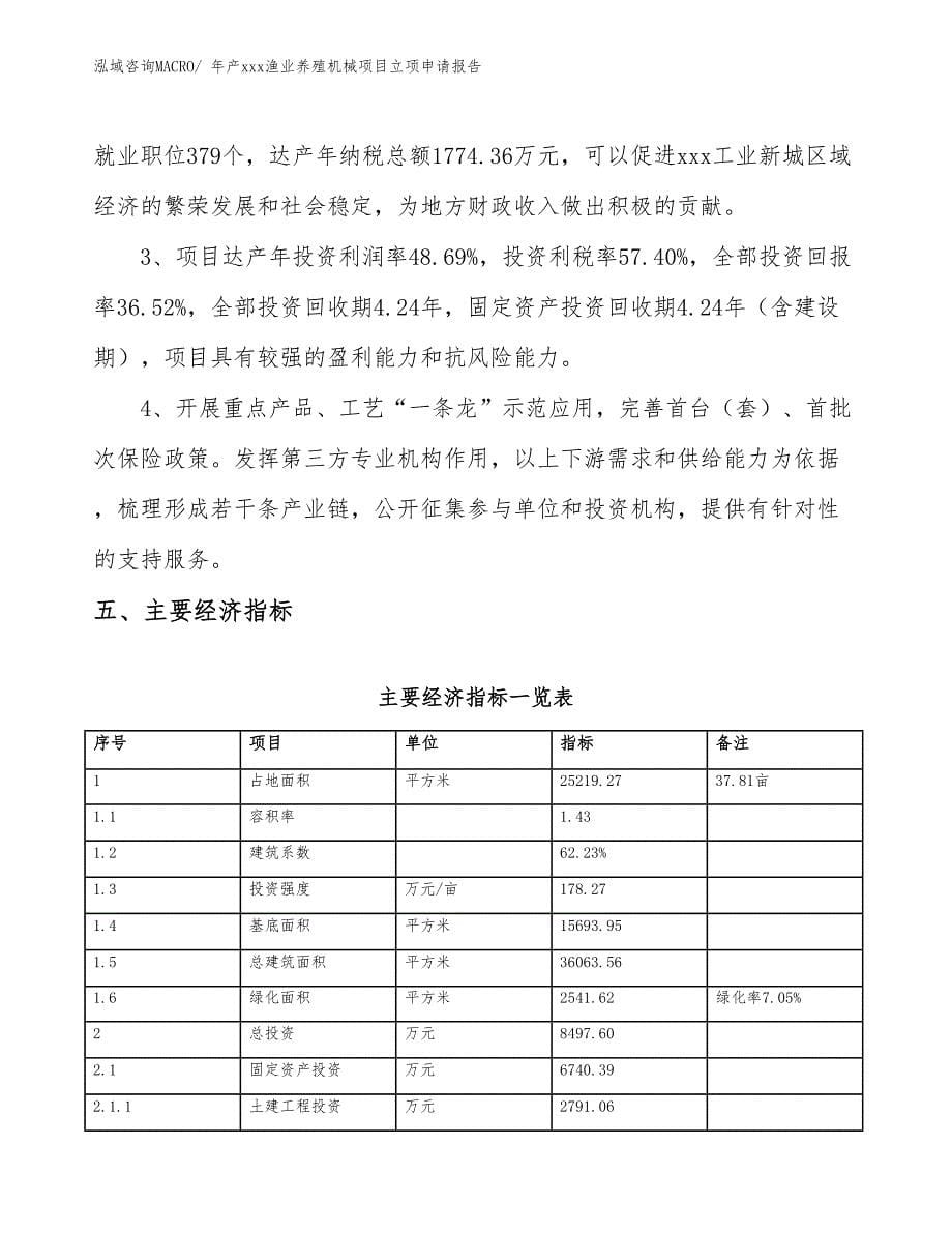 年产xxx渔业养殖机械项目立项申请报告_第5页