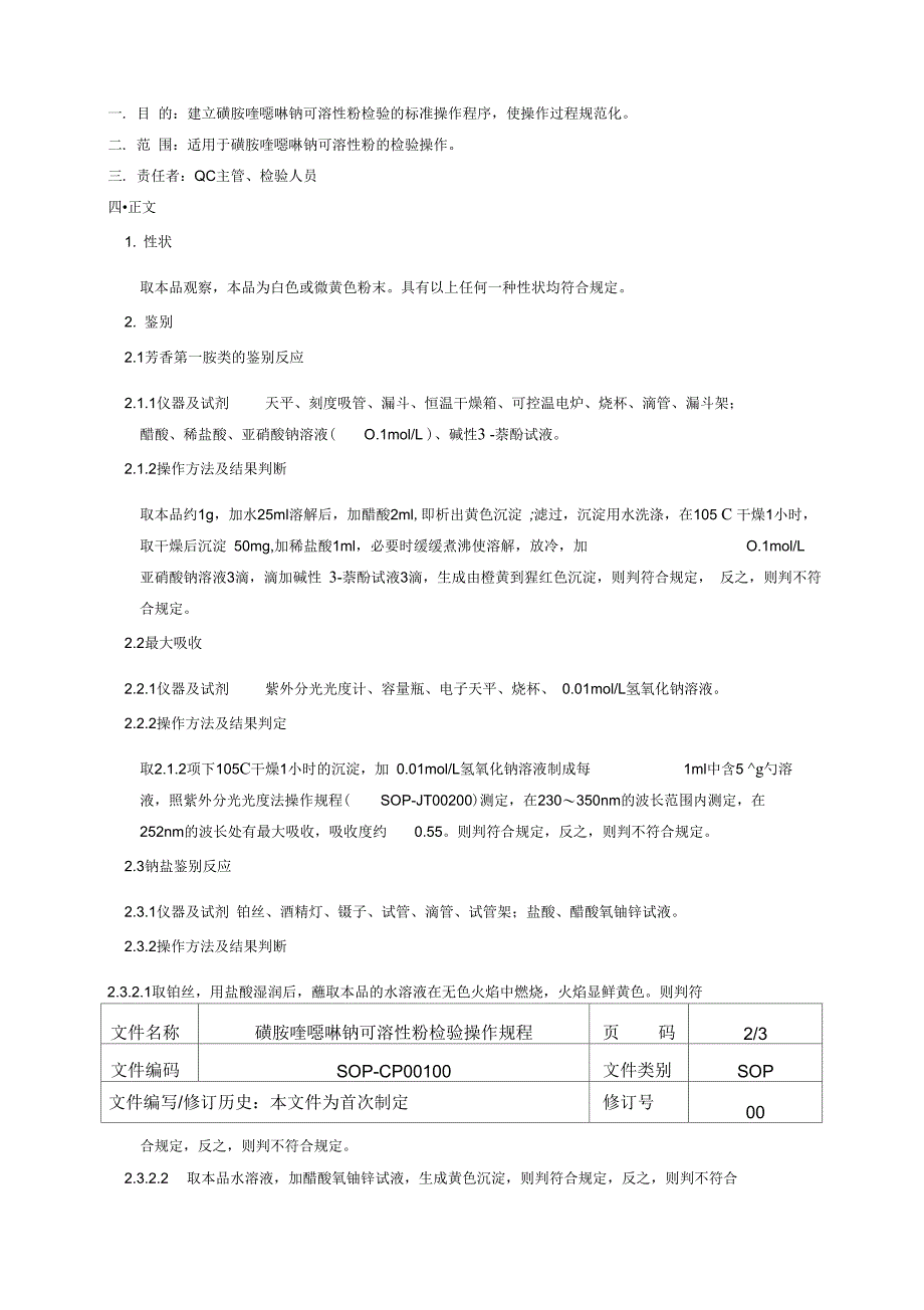 药品检验操作规程_第1页