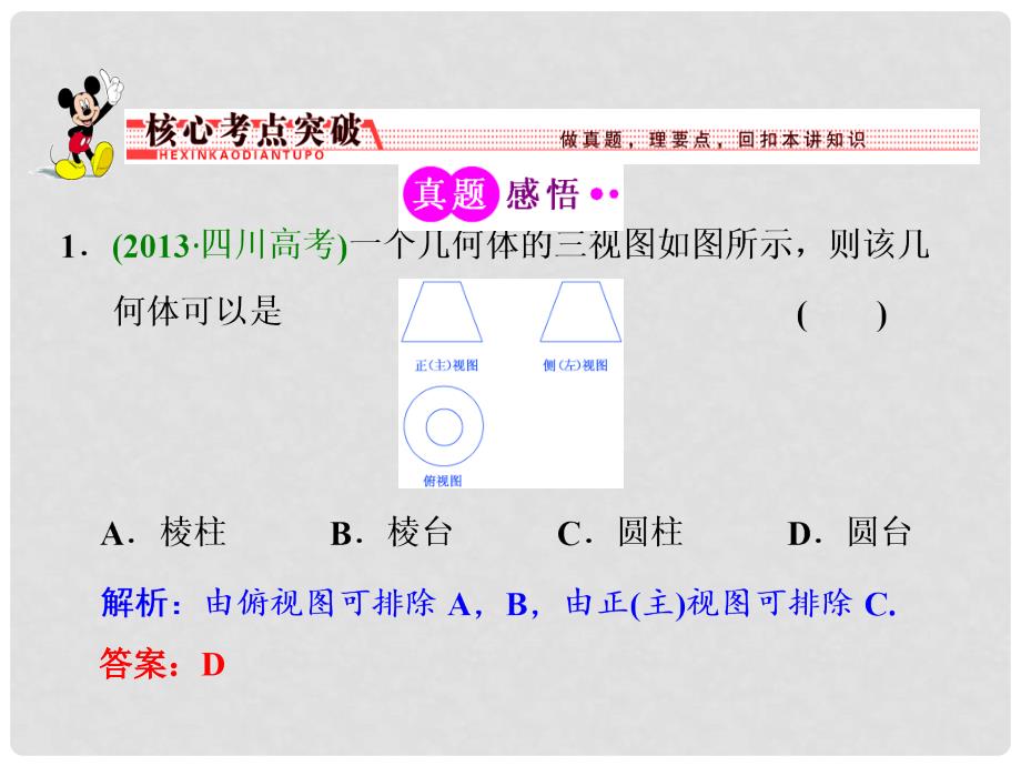 高考数学二轮专题突破辅导与测试 第1部分 专题四 第一讲 空间几何体选择、填空题型课件 文（核心考点突破+高考热点透析含真题）_第4页