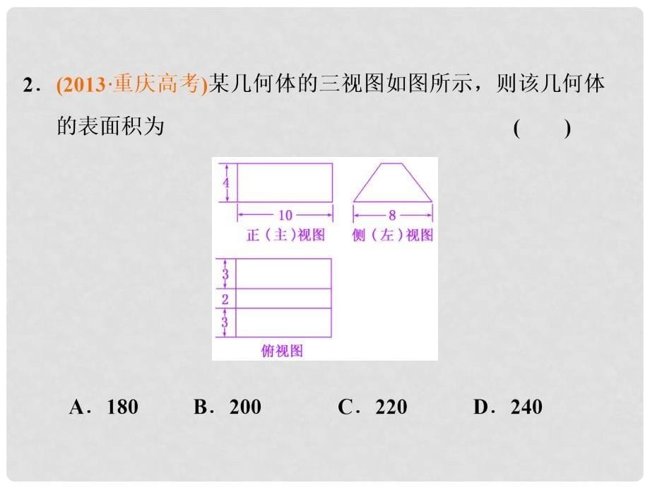 高考数学二轮专题突破辅导与测试 第1部分 专题四 第一讲 空间几何体选择、填空题型课件 文（核心考点突破+高考热点透析含真题）_第5页