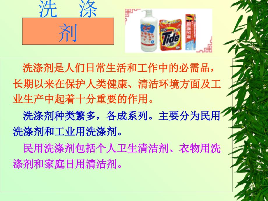 洗涤剂的去污原理与成分PPT课件_第2页