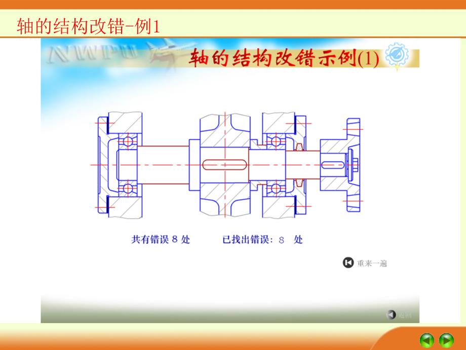 机械设计轴的结构改错及设计例题考试必考题ppt课件_第4页