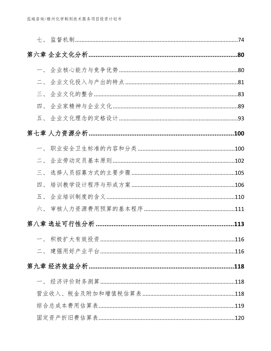 梧州化学制剂技术服务项目投资计划书（范文模板）_第4页