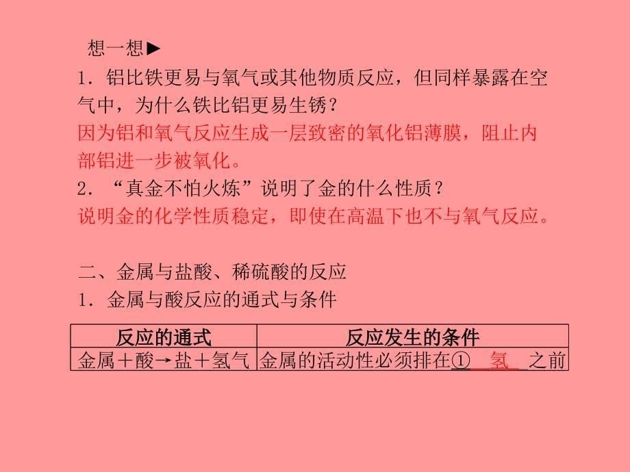 （德州专）中考化学总复习 第一部分 系统复习 成绩基石 第八单元 金属和金属材料 第2课时 金属的化学性质课件 新人教_第5页