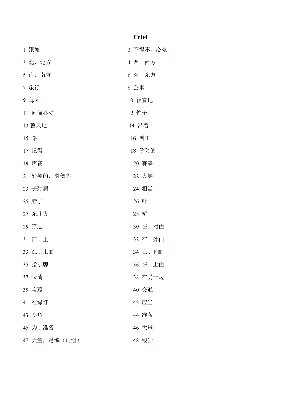 7B全册单词默写_第4页