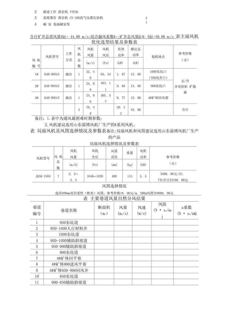 人行矿业学院矿井通风设计实例完整版_第5页