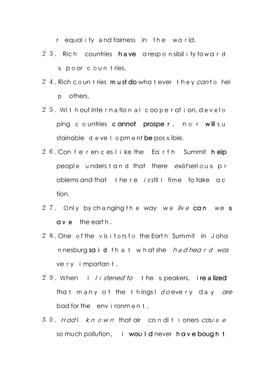 英语句子结构练习_第3页