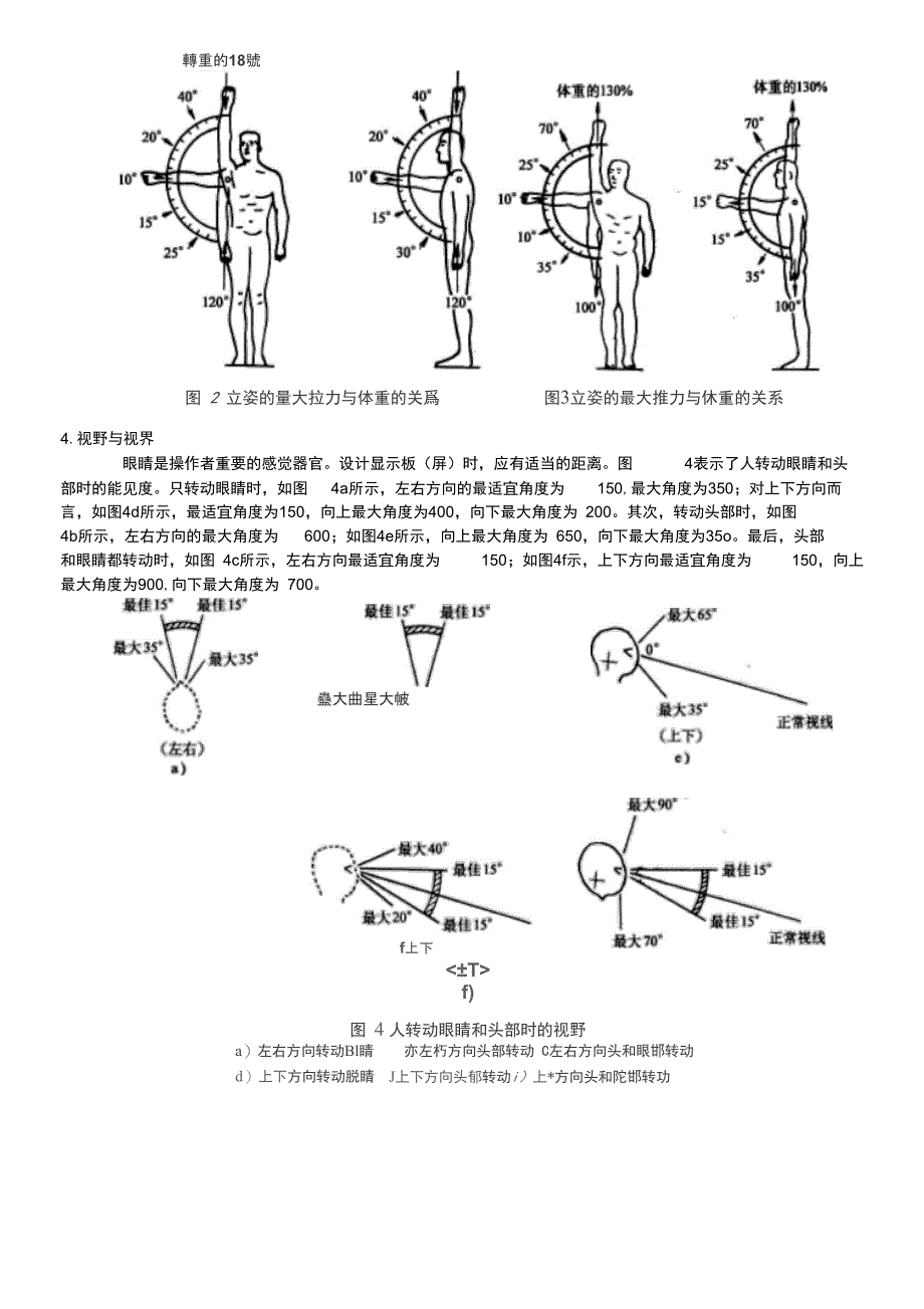 人体尺寸、操作姿态和体能_第4页
