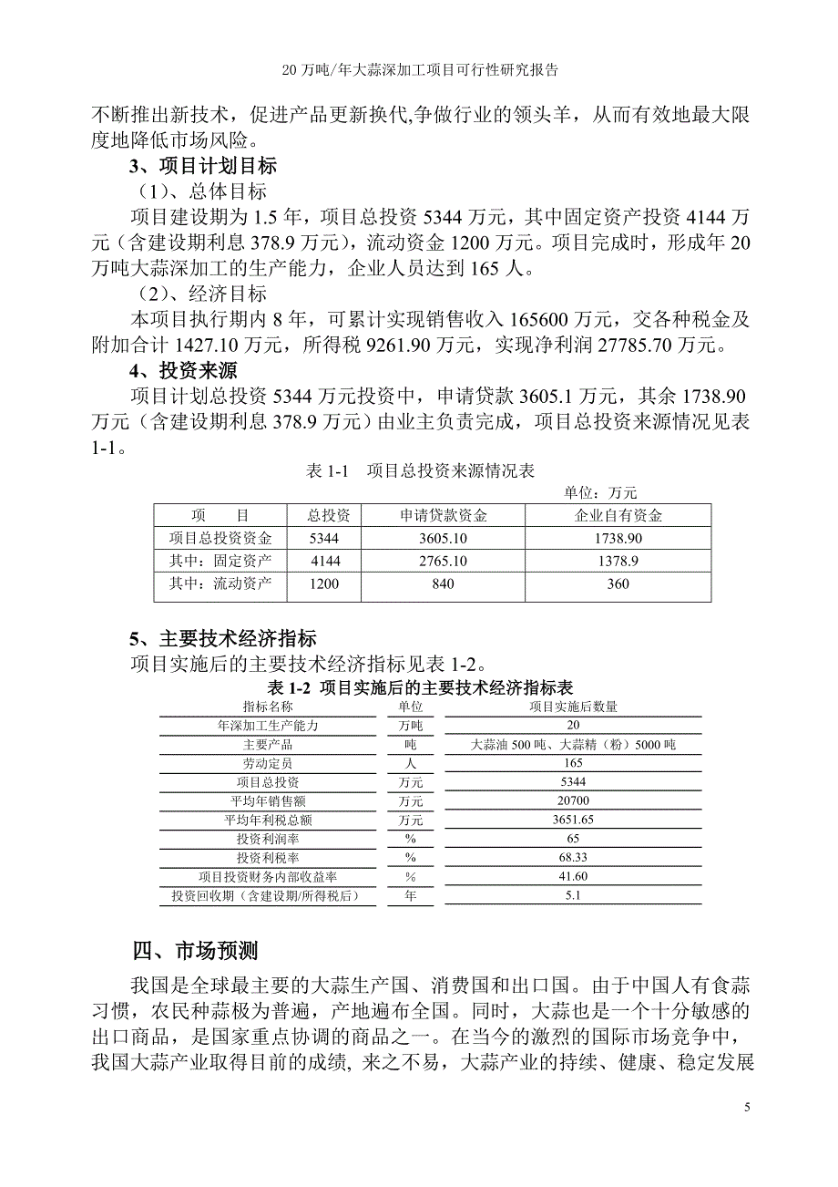 20万吨年大蒜深加工项目可行性论证报告.doc_第5页