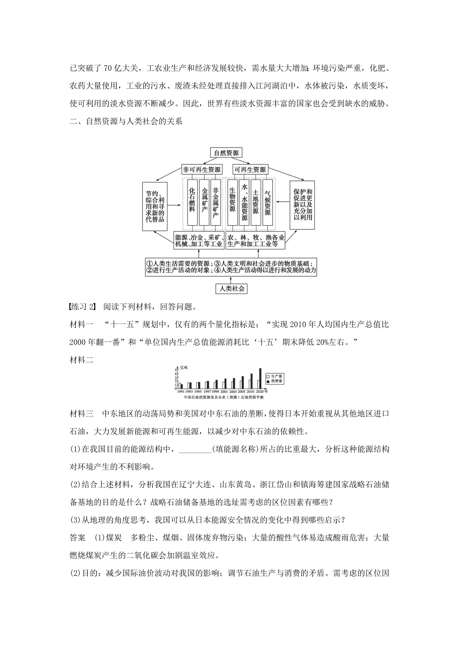 新版【湘教版】选修6地理：第2章自然资源保护期末复习提升学案_第2页