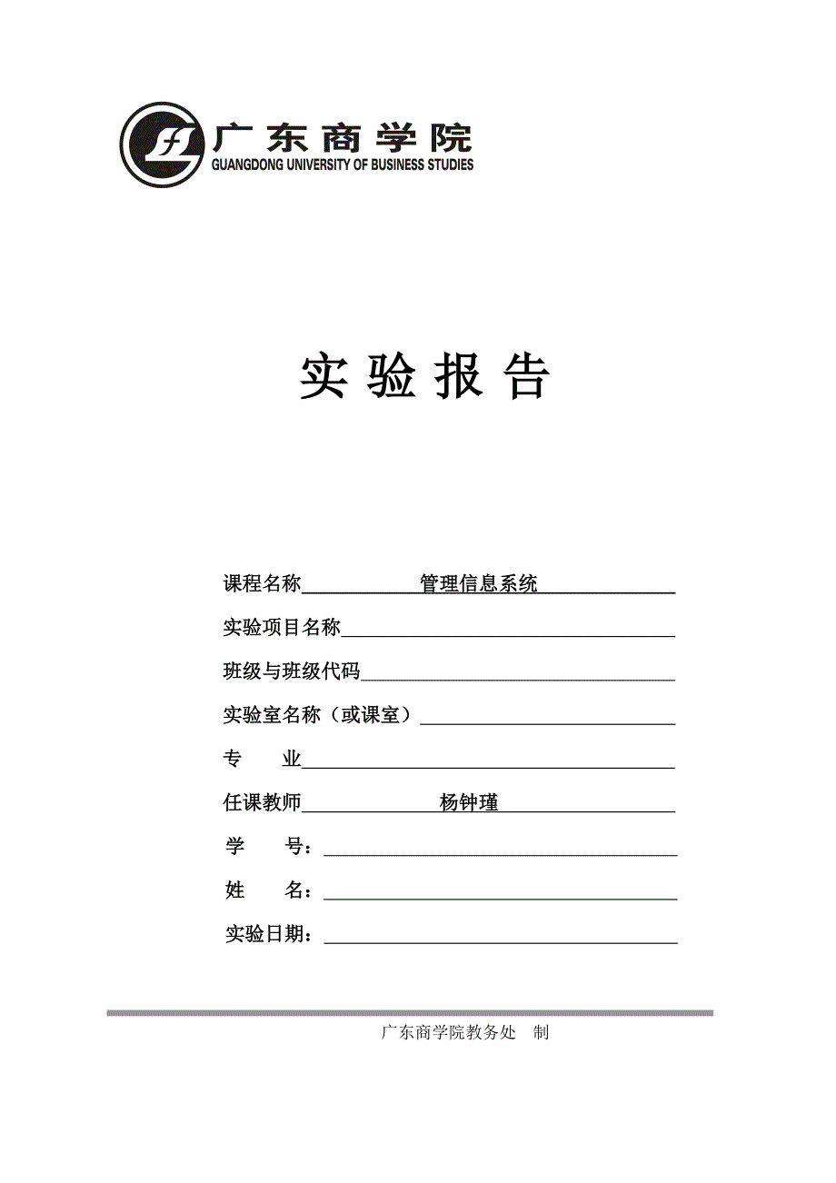 管理信息系统实验报告讲解_第1页