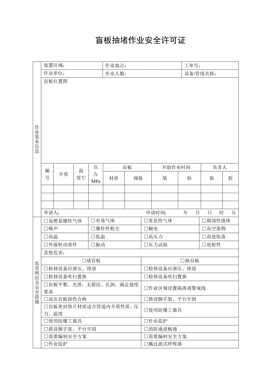 盲板抽堵作业安全管理规定_第4页