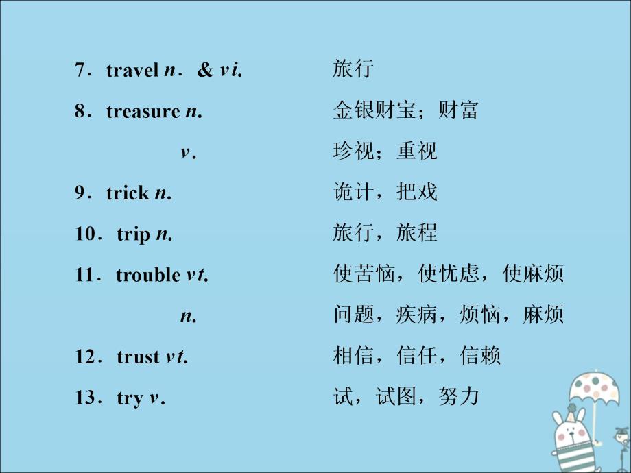 2019-2020学年高中英语 第二十二周 考纲词汇背诵序目(to-)～(ve-)课件 牛津译林版必修5_第3页