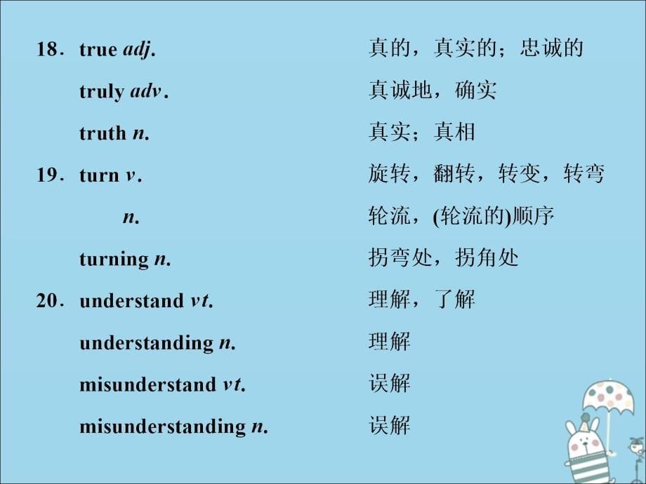 2019-2020学年高中英语 第二十二周 考纲词汇背诵序目(to-)～(ve-)课件 牛津译林版必修5_第5页