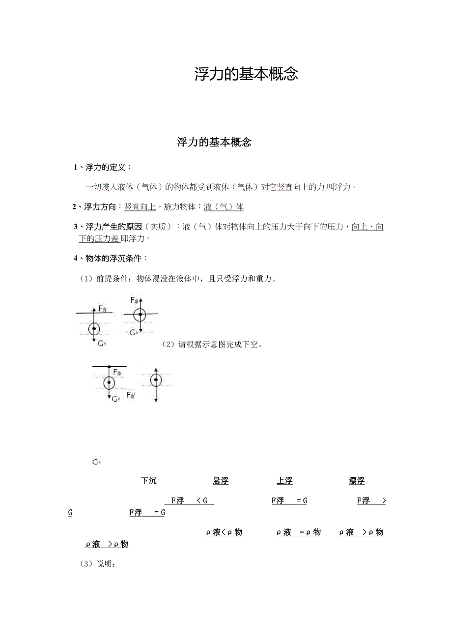 浮力的基本概念_第1页