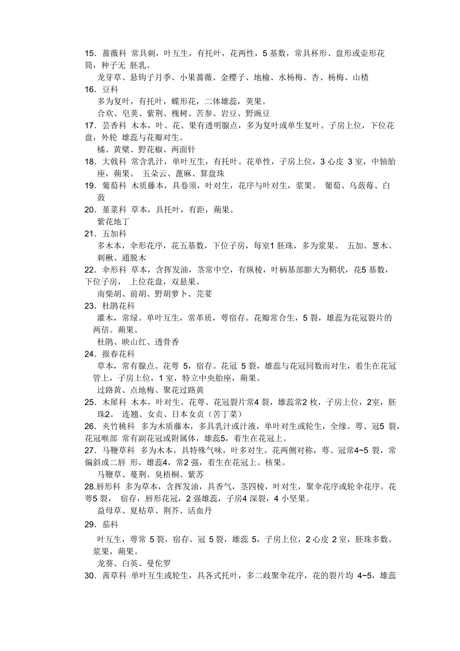 野外常见植物及科特征_第2页