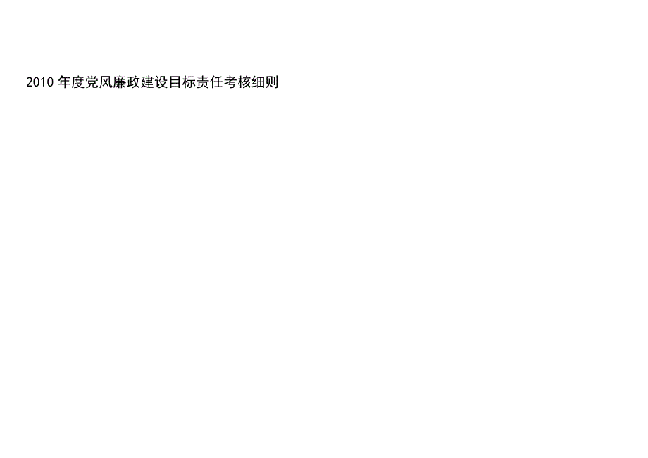 2010年度党风廉政建设目标责任考核细则[1].doc_第1页