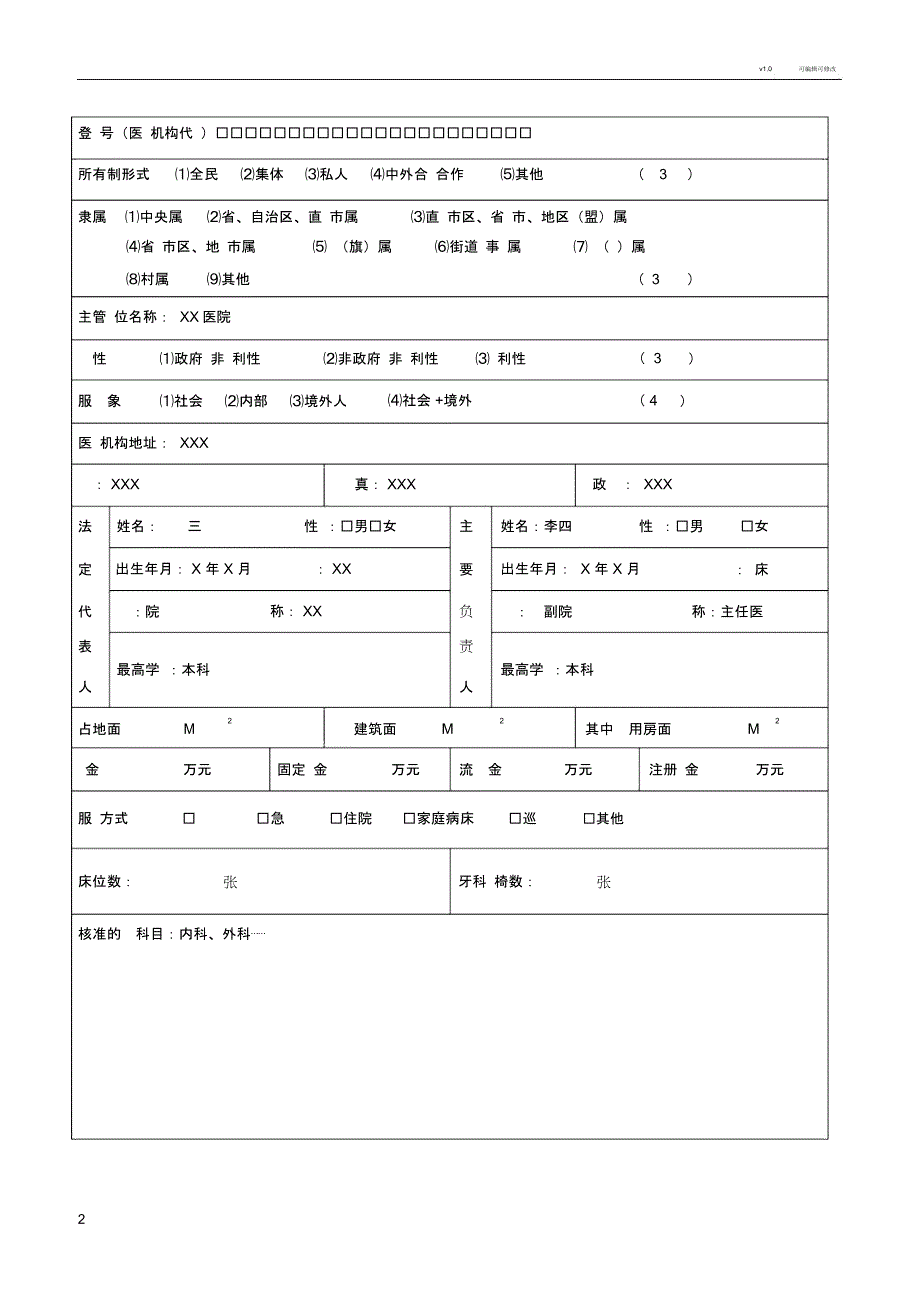 医疗机构执业许可证有效期延续申请书_第2页