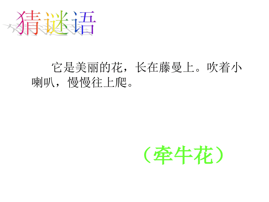 新北师大版一年级语文下册十一单元愿望丁丁和牵牛花优质课课件27_第1页