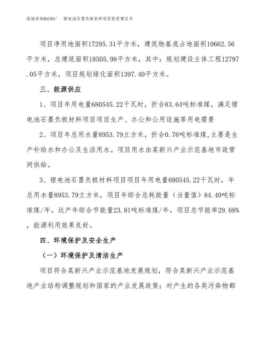 锂电池石墨负极材料项目投资建议书.docx_第5页