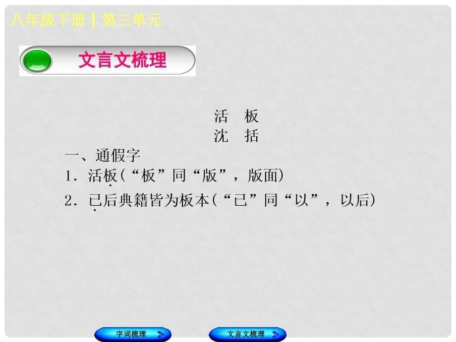 中考语文 教材梳理 八下 第三单元复习课件_第5页