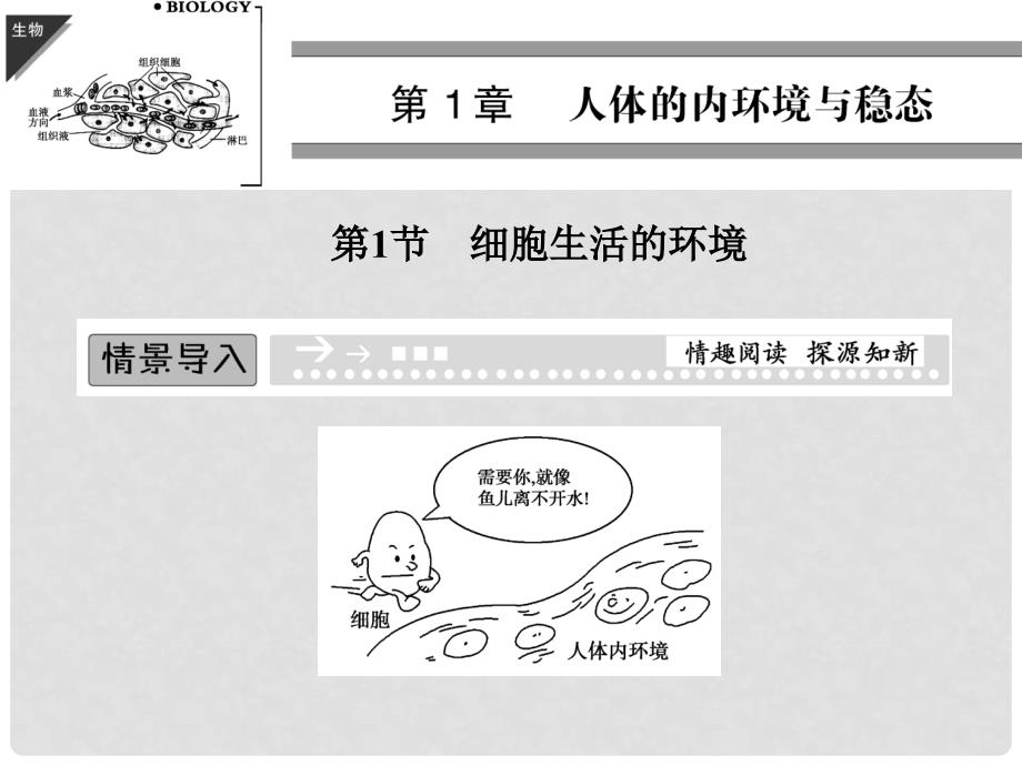 高中生物 11细胞生活的环境课件 新人教版必修3_第1页