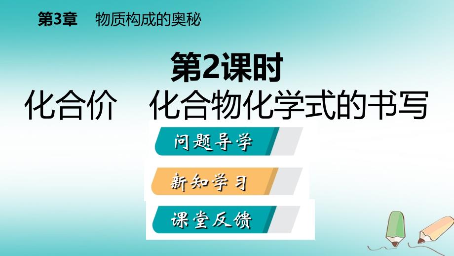 2018年秋九年级化学上册 第3章 物质构成的奥秘 第3节 物质的组成 第2课时 化合价 化合物化学式的书写课件 沪教版_第2页